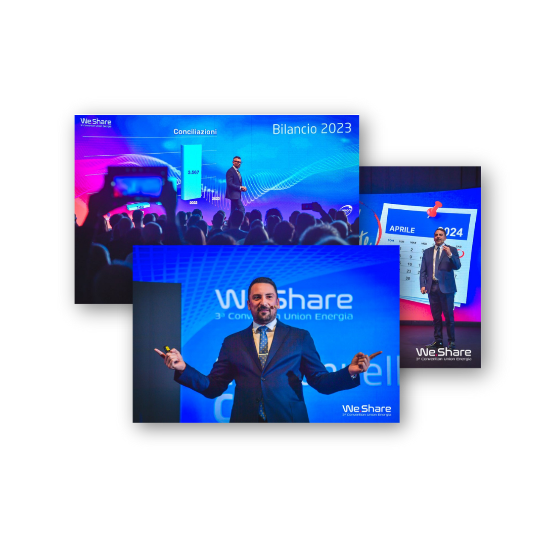 Presentazione sul palco di Marco Tibaldo, Emmanuelle Cilli e Paolo Grazini di alcune novità