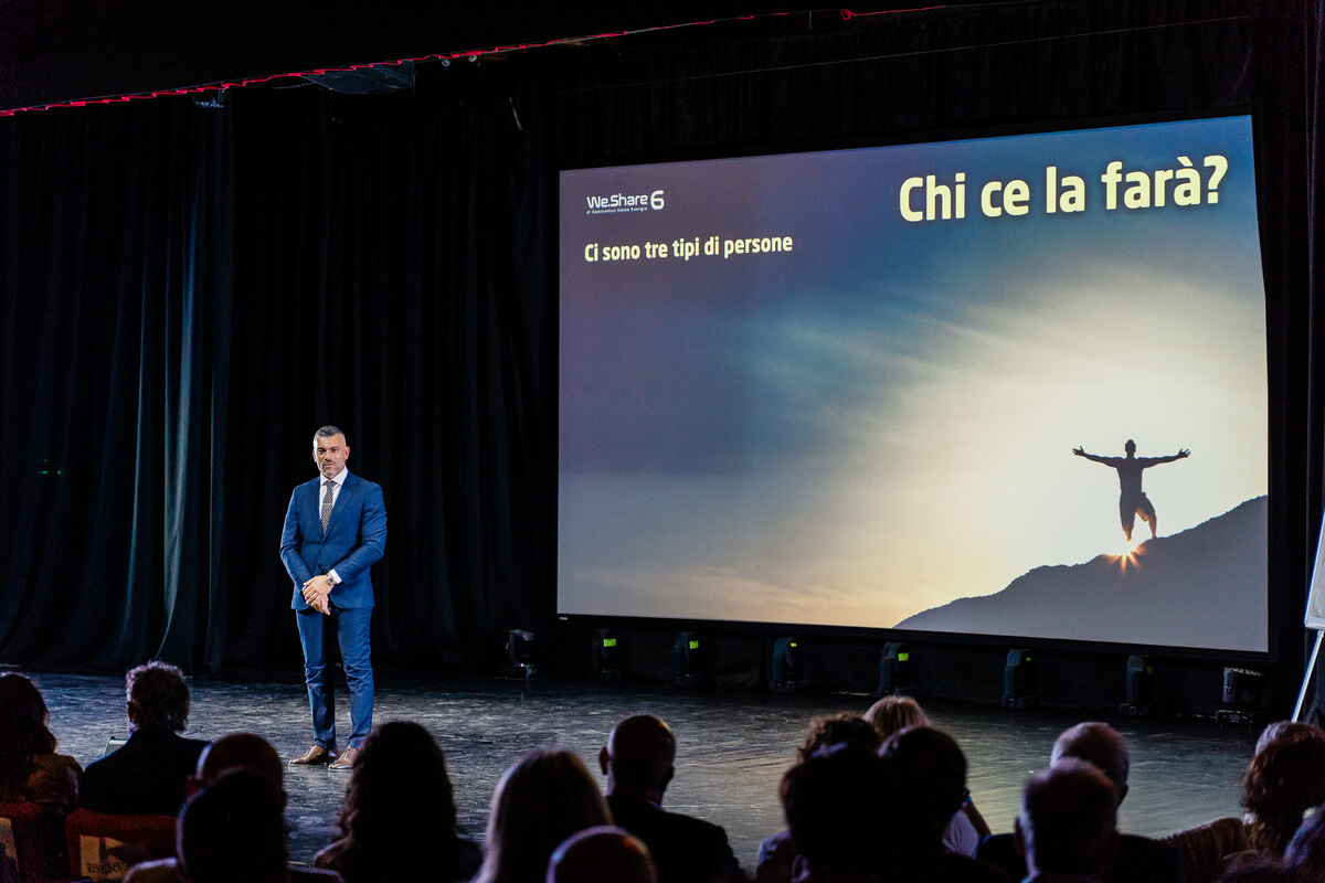 marco tibaldo sul palco